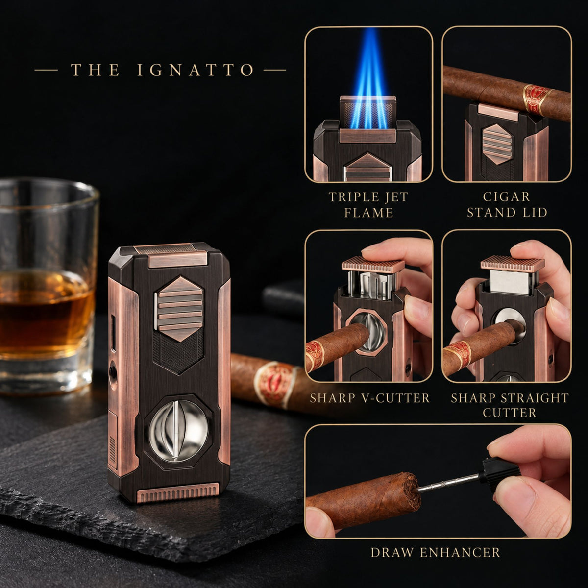 The Ignatto — All-in-One Cigar Lighter